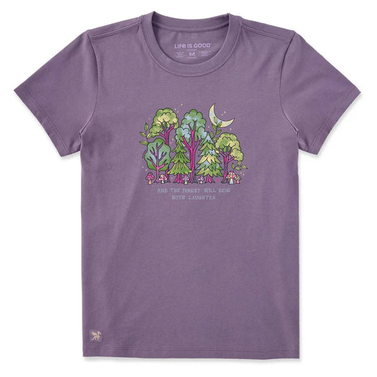 Life is Good Women's Echoes of Laughter Forest Short Sleeve Crusher-LITE Tee-Women's - Clothing - Tops-Life is Good-Appalachian Outfitters