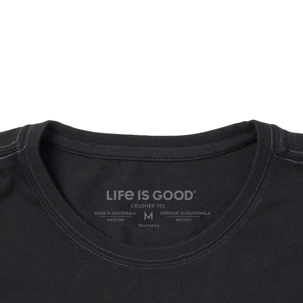Life is Good Women's Flower Boots with Flowers Short Sleeve Crusher Tee-Women's - Clothing - Tops-Life is Good-Appalachian Outfitters
