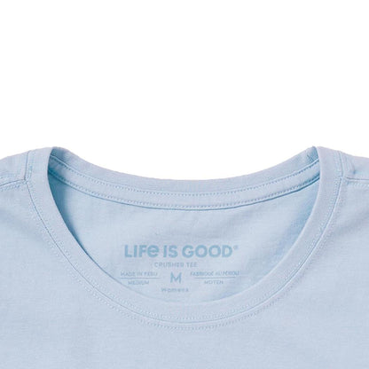 Life is Good Women's Forgetmenot Butterfly Short Sleeve Crusher Tee-Women's - Clothing - Tops-Life is Good-Appalachian Outfitters