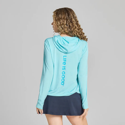 Life is Good Women's Life is Good Long Sleeve Sun Crusher Hoodie-Women's - Clothing - Tops-Life is Good-Appalachian Outfitters