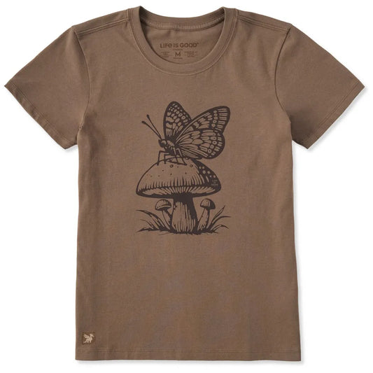 Life is Good Women's Mushy Butterfly Short Sleeve Crusher Tee-Women's - Clothing - Tops-Life is Good-Appalachian Outfitters