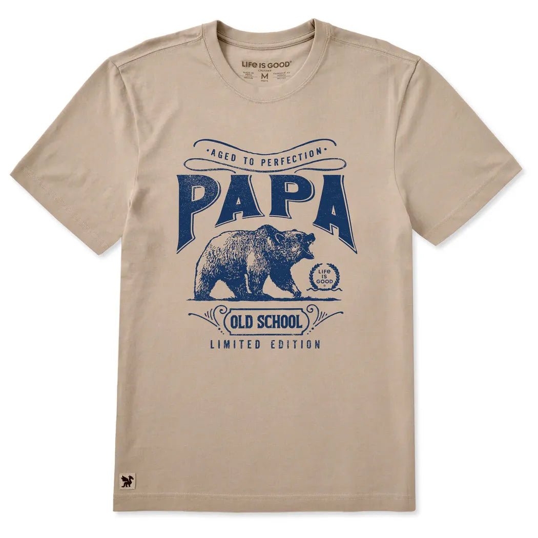 Life is Good Men's Aged to Perfection Papa Short Sleeve Crusher Tee-Men's - Clothing - Tops-Appalachian Outfitters