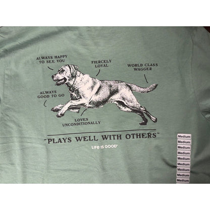 Life is Good Men's Anatomy of a Best Friend Short Sleeve-Men's - Clothing - Tops-Appalachian Outfitters