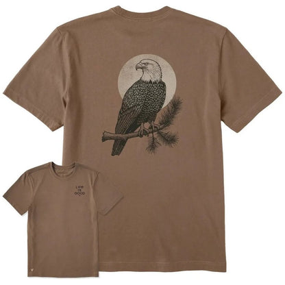 Life is Good Men's Eagle Moon Short Sleeve Crusher Tee-Men's - Clothing - Tops-Appalachian Outfitters