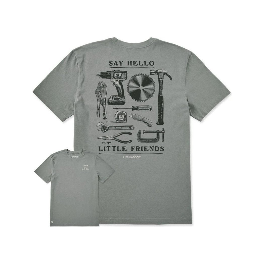 Life is Good Men's Little Friends Tools Short Sleeve Crusher Tee-Men's - Clothing - Tops-Appalachian Outfitters