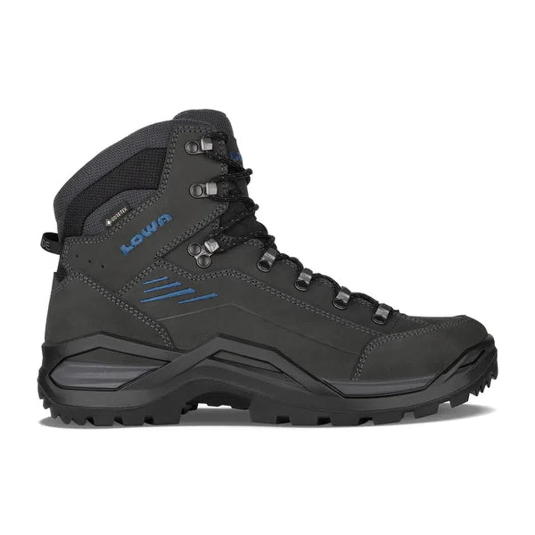 Lowa Men's Renegade EVO GTX Mid-Men's - Footwear - Boots-Lowa-Anthracite/Steel Blue-8-Appalachian Outfitters