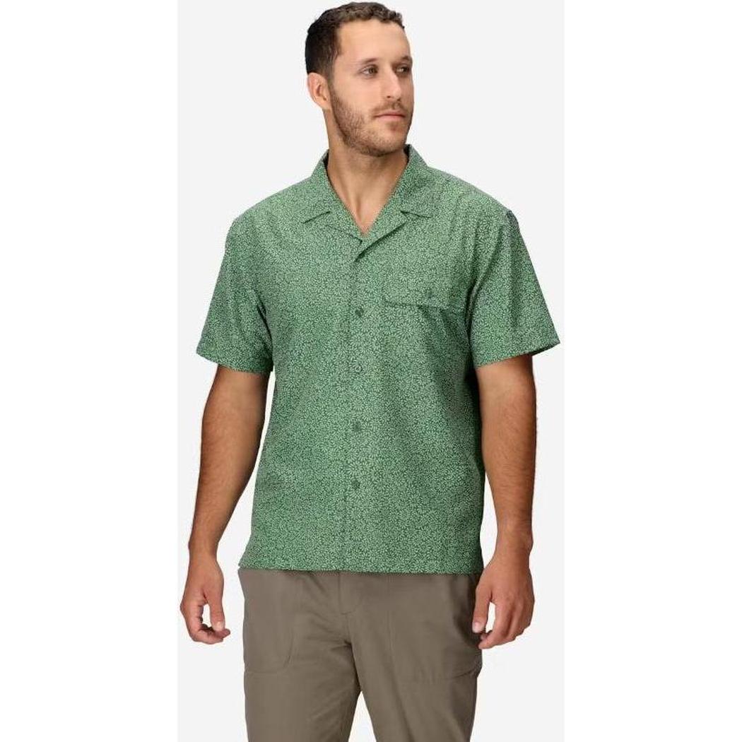 Marmot Men's AirExchange SolarShield Camp Novelty SS Shirt-Men's - Clothing - Tops-Marmot-Juniper Green Mini Bloom-M-Appalachian Outfitters