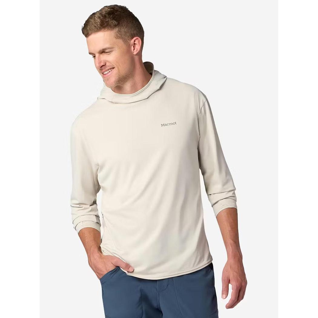 Marmot Men's AirExchange SolarShield Hoody-Men's - Clothing - Tops-Marmot-Birch Bark-M-Appalachian Outfitters