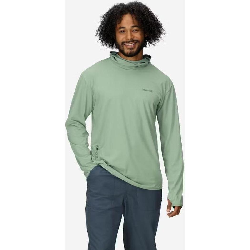 Marmot Men's AirExchange SolarShield Hoody-Men's - Clothing - Tops-Marmot-Agate Green-M-Appalachian Outfitters