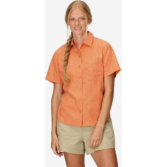 Marmot Women's AirExchange Novelty SS Shirt-Women's - Clothing - Tops-Marmot-Pomelo Mini Bloom-S-Appalachian Outfitters