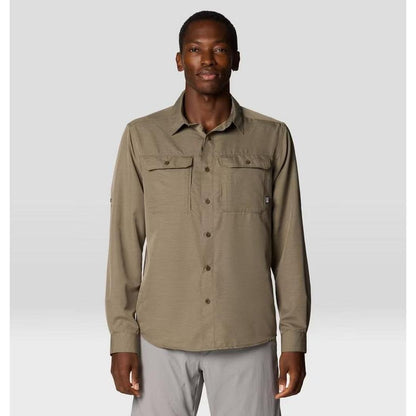 Mountain Hardwear Men's Canyon Long Sleeve Shirt-Men's - Clothing - Tops-Mountain Hardwear-Tierra-M-Appalachian Outfitters
