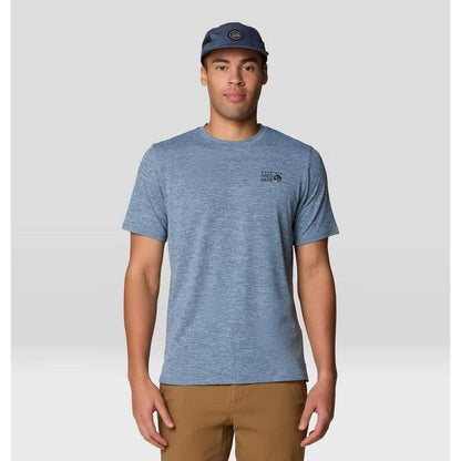 Mountain Hardwear Men's Sunblocker Short Sleeve-Men's - Clothing - Tops-Mountain Hardwear-Adriatic Blue Heather-M-Appalachian Outfitters