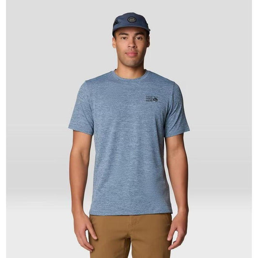 Mountain Hardwear Men's Sunblocker Short Sleeve-Men's - Clothing - Tops-Mountain Hardwear-Adriatic Blue Heather-M-Appalachian Outfitters