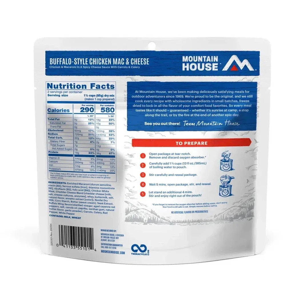 Mountain House Buffalo Style Chicken Mac and Cheese-Food - Backpacking-Mountain House-Appalachian Outfitters