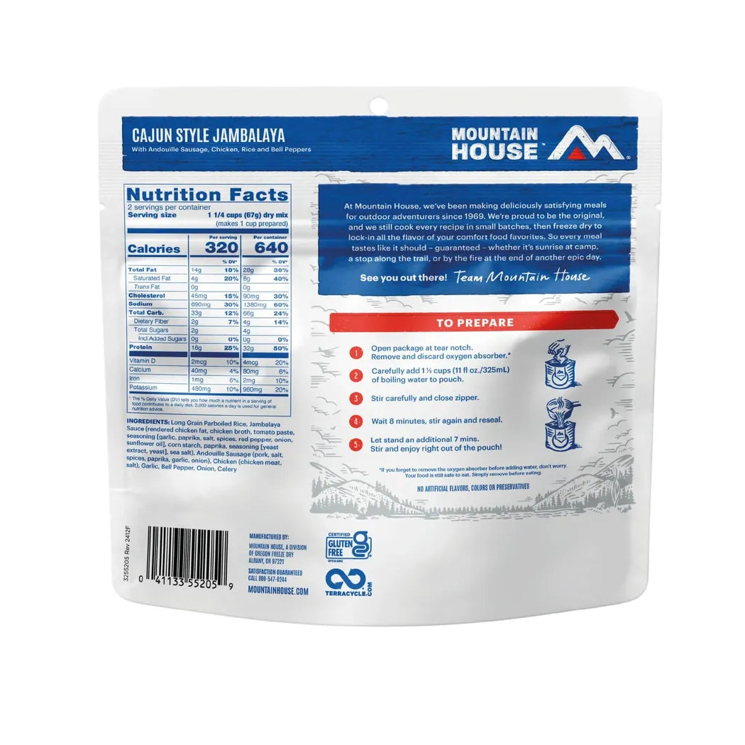Mountain House Cajun Style Jambalaya-Food - Backpacking-Mountain House-Appalachian Outfitters