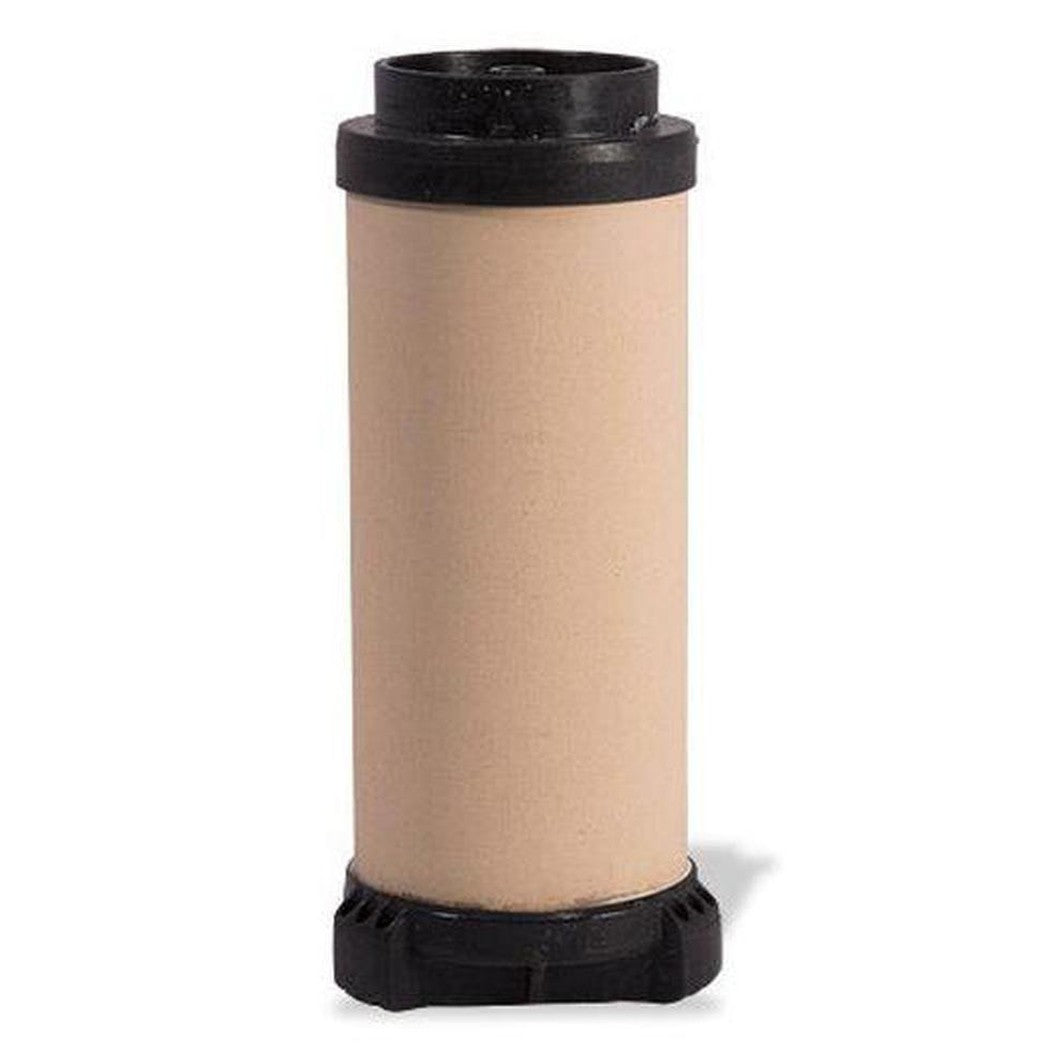 A front view of the MSR Mini / WaterWorks Ceramic Filter Element with a black top and bottom, against a white background.