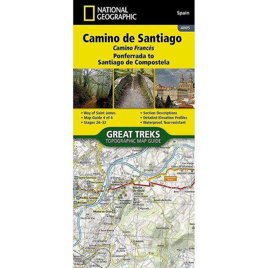 National Geographic Camino de Santiago 4 of 4 [Ponferrada to Santiago de Compostela]-Books - Maps-National Geographic-Appalachian Outfitters
