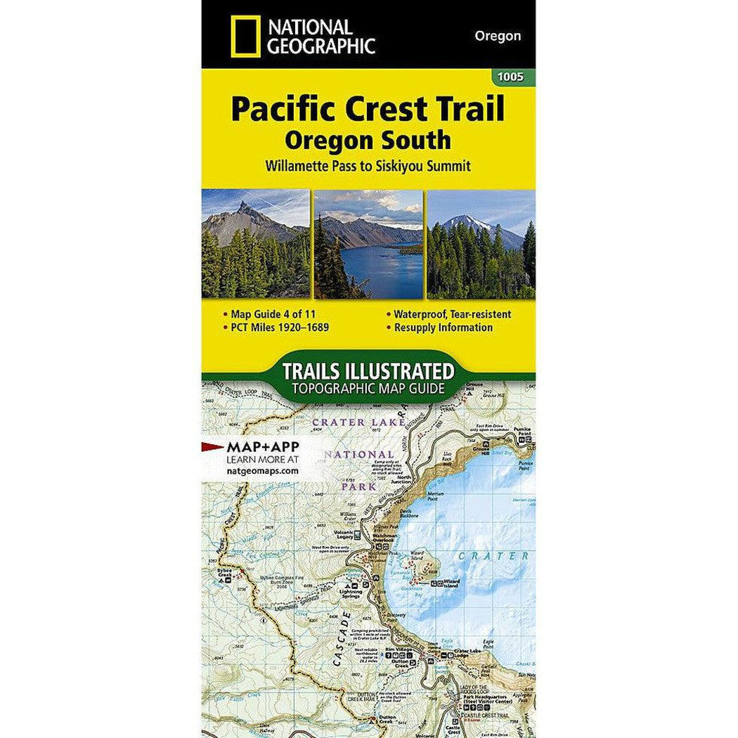 National Geographic Pacific Crest Trail: Oregon South Map [Willamette Pass to Siskiyou Summit]-Books - Maps-National Geographic-Appalachian Outfitters