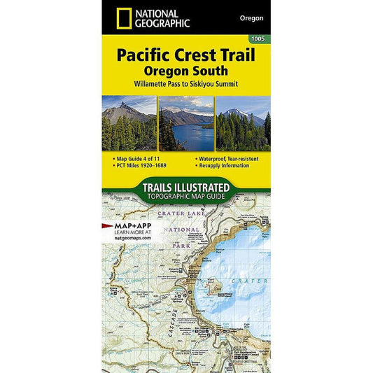 National Geographic Pacific Crest Trail: Oregon South Map [Willamette Pass to Siskiyou Summit]-Books - Maps-National Geographic-Appalachian Outfitters
