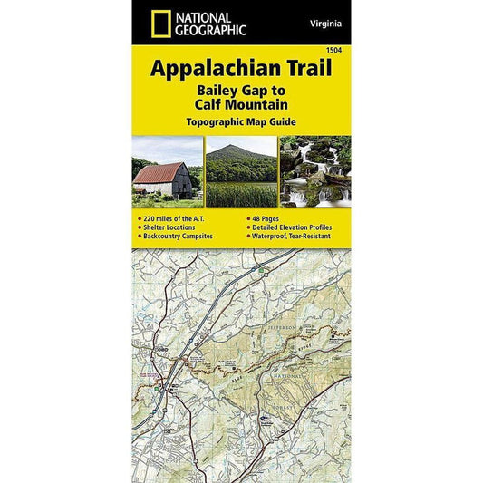 National Geographic-Trails Illustrated Appalachian Trail: Bailey Gap to Calf Mountain Map [Virginia]-Appalachian Outfitters