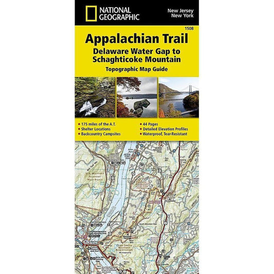 National Geographic-Trails Illustrated Appalachian Trail: Delaware Water Gap to Schaghticoke Mountain Map [New Jersey, New York]-Appalachian Outfitters