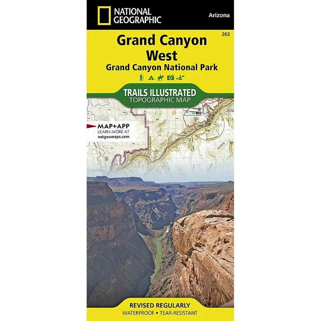 National Geographic Trails Illustrated: Grand Canyon West Map [Grand Canyon National Park]-Books - Maps-National Geographic-Appalachian Outfitters