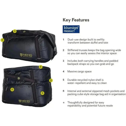 NEMO Double Haulâ„¢Â  Convertible Duffel & Tote-Travel - Bags - Duffels-NEMO-Appalachian Outfitters