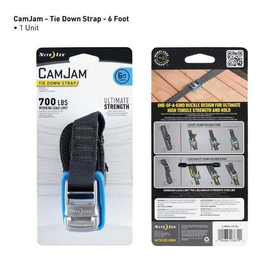 Nite Ize CamJam Tie Down Straps-Paddle Sports - Transport & Storage-6ft-Single-Appalachian Outfitters