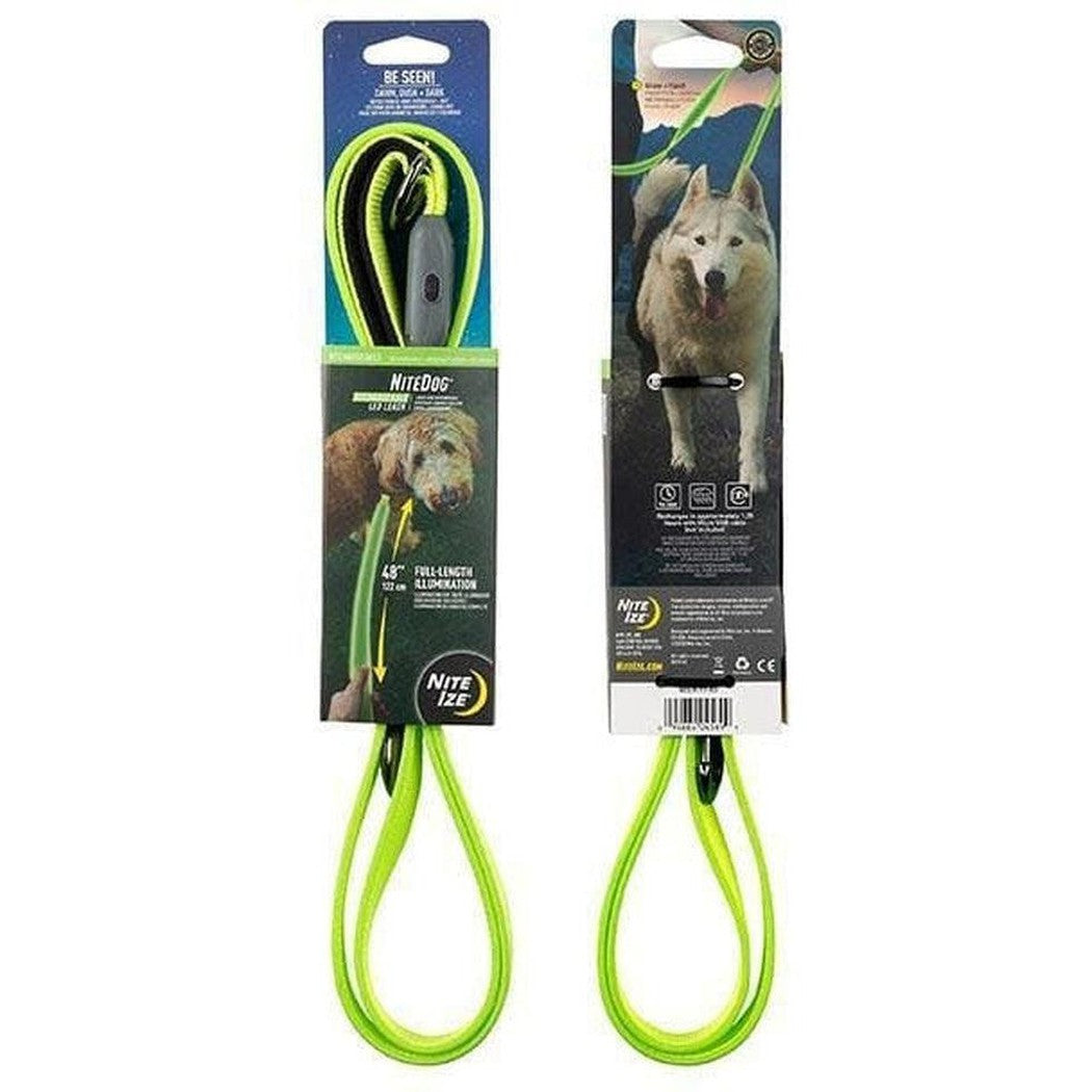 Nite Ize Nitedog Rechargeable Led Leash Lime/Green LED 