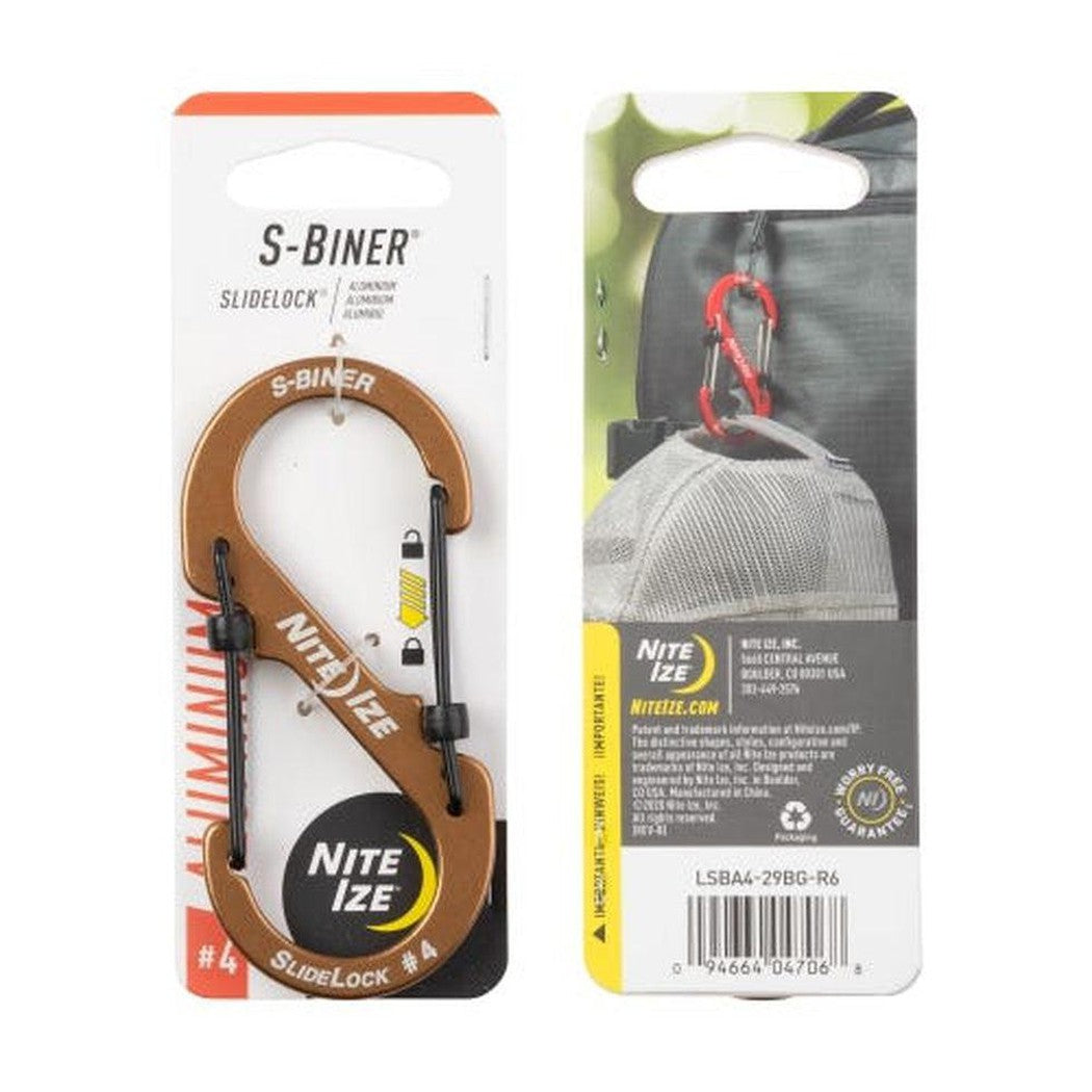 S-Biner Slidelock Aluminum #3-Camping - Accessories-Nite Ize-Coyote-Appalachian Outfitters