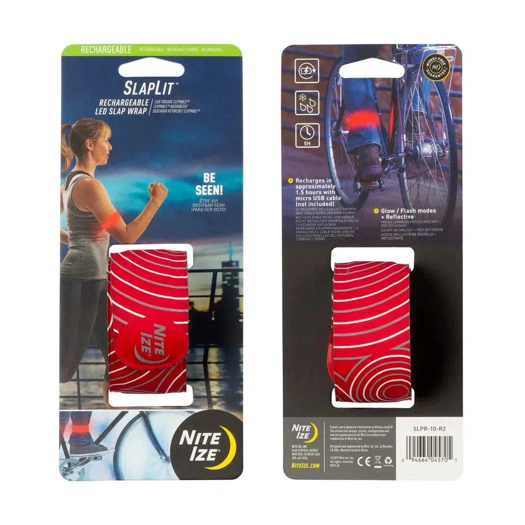 SlapLit Rechargeable LED Slap Wrap-Camping - Lighting - Accessories-Nite Ize-Red-Appalachian Outfitters