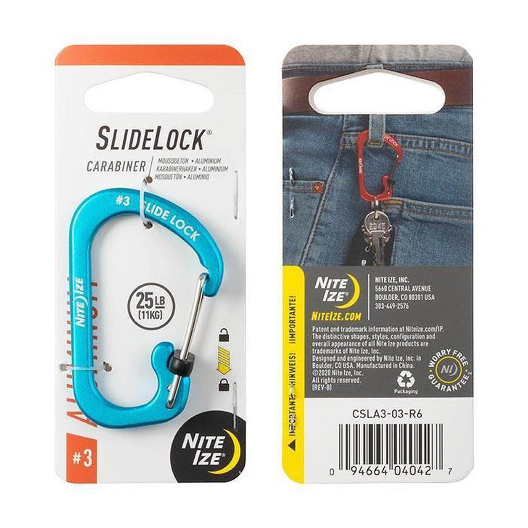 Nite Ize-SlideLock Carabiner Aluminum #3-Appalachian Outfitters