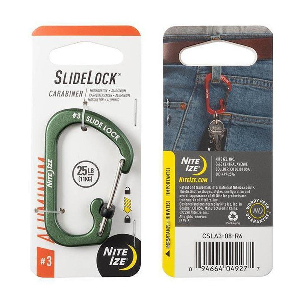 Nite Ize-SlideLock Carabiner Aluminum #3-Appalachian Outfitters