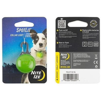 Nite Ize Spotlit Collar Light Lime Outdoor Dogs