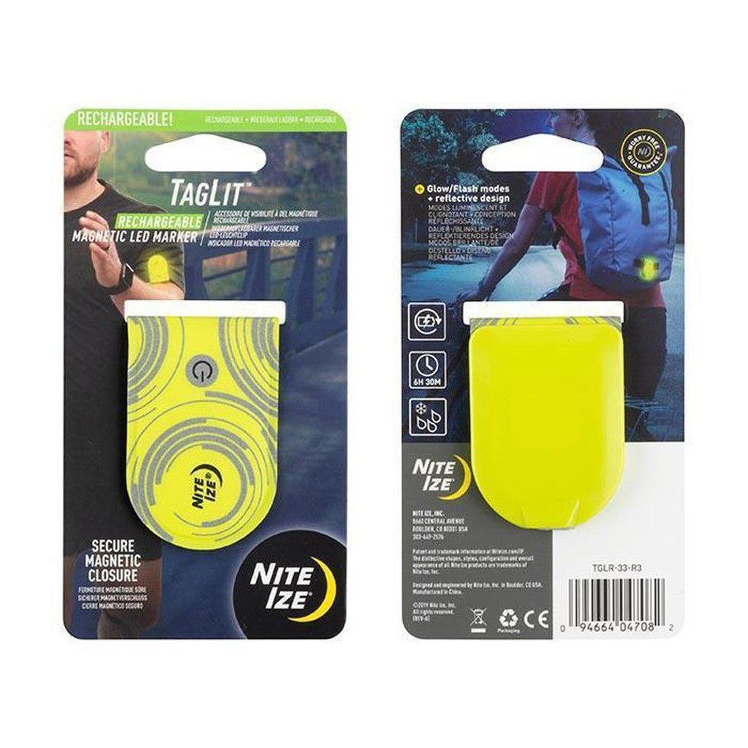 Nite Ize TagLit Rechargeable Magnetic LED Marker-Camping - Lighting-Neon Yellow/Green LED-Appalachian Outfitters