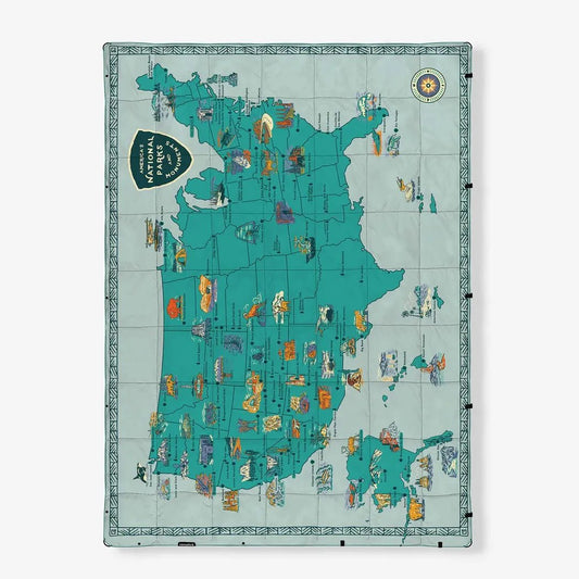 Nomadix Graphene Puffer Blanket-Camping - Camp Furniture - Blankets-National Parks and Monuments Map-Appalachian Outfitters