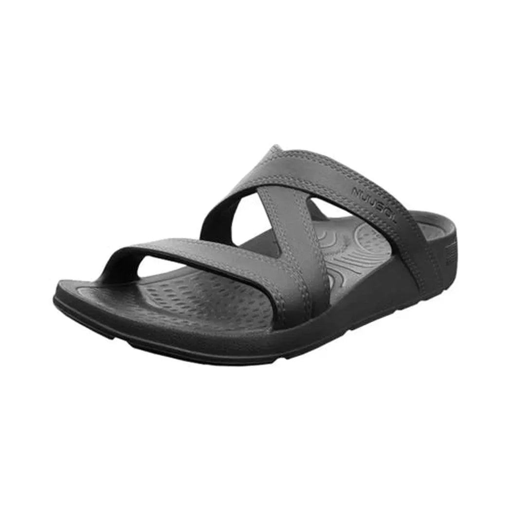 NuuSol Womens Hailey Slide-Womens - Footwear - Sandals-NuuSol-Eclipse Black-7-Appalachian Outfitters