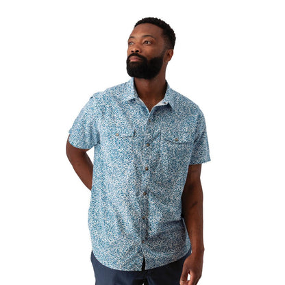 Old Ranch Men's Liam Print Shirt-Men's - Clothing - Tops-Lake Blue-M-Appalachian Outfitters