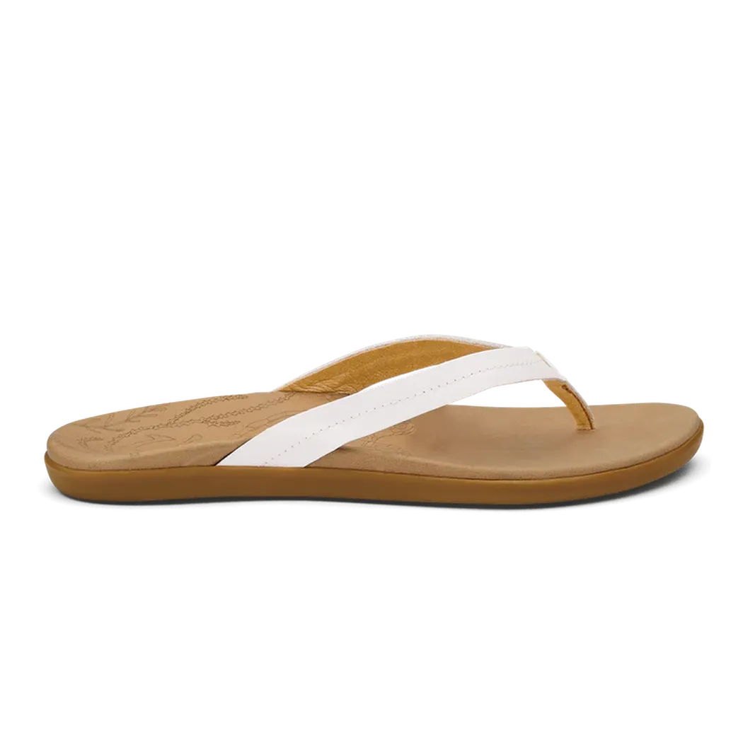 Olukai Women's Honu-Women's - Footwear - Sandals-Olukai-Bright White / Golden Sand-7-Appalachian Outfitters
