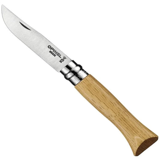 Opinel No.06 Stainless Steel Folding Knife | Oak, Olive & Walnut-Camping - Accessories - Knives-Opinel-Oak-Appalachian Outfitters