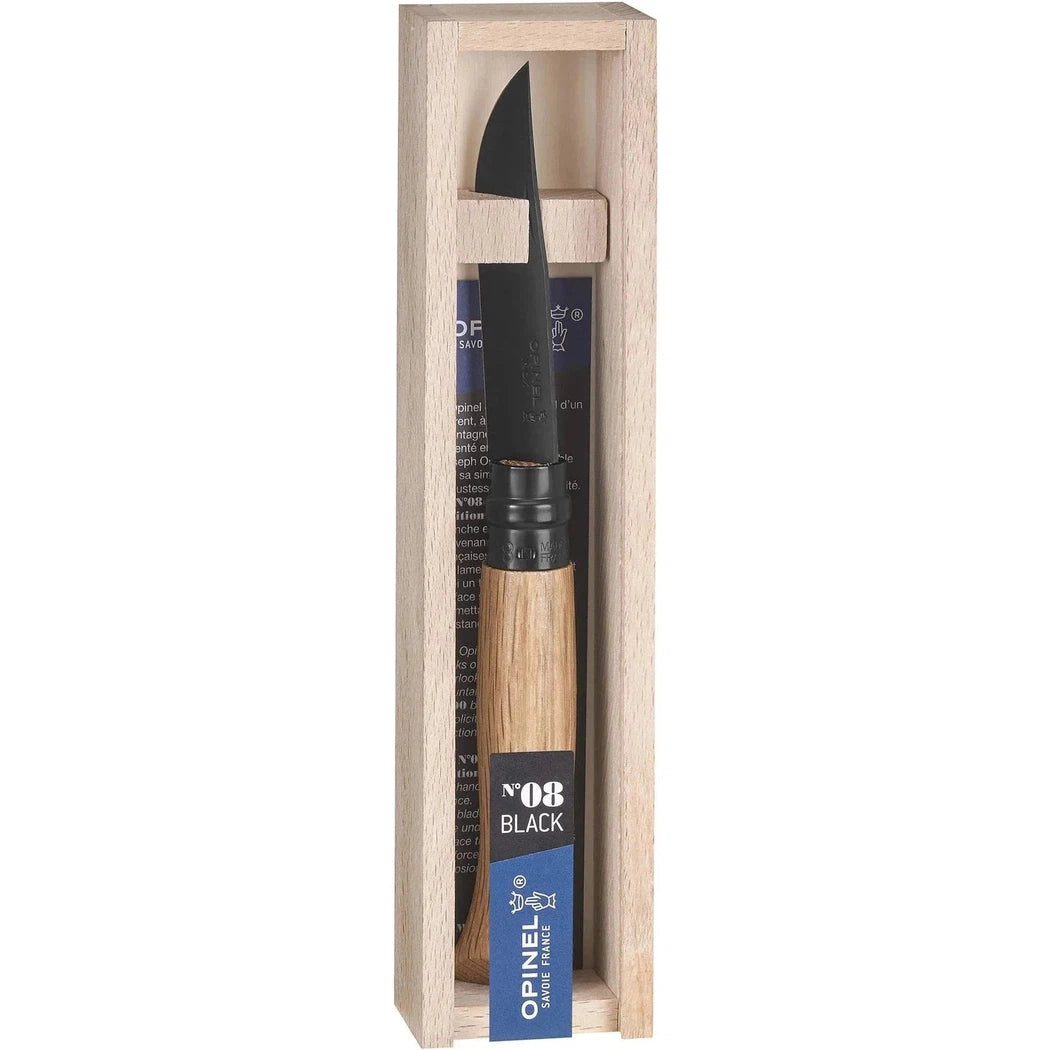 Opinel No.08 Black Oak Folding Knife-Camping - Accessories - Knives-Opinel-Appalachian Outfitters