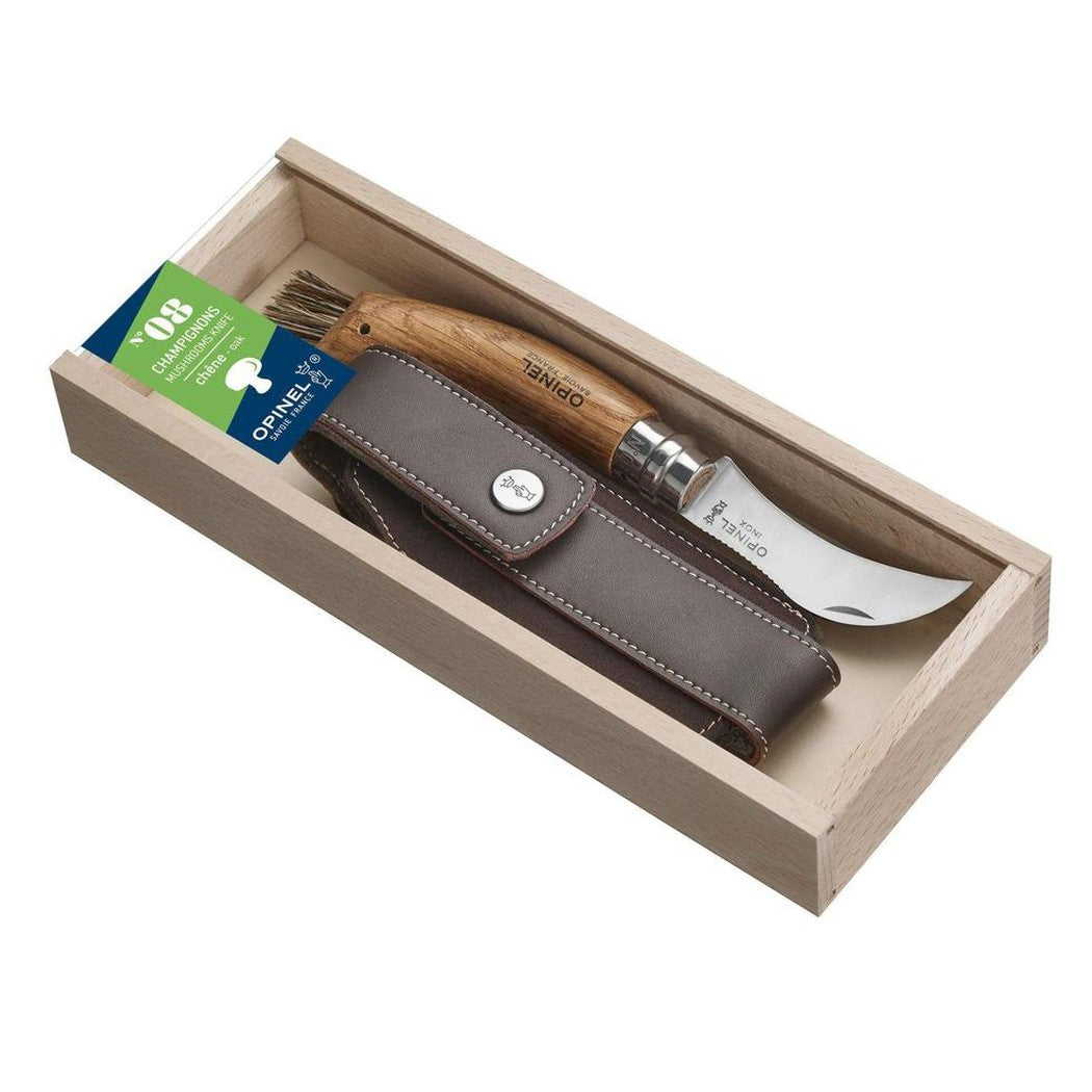 Opinel-No.8 Mushroom Oak + Sheath Gift Box-Appalachian Outfitters