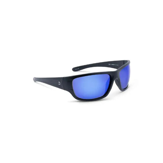 Optic Nerve Contra XL Matte Black w/ Black Rubber Polarized Smoke Lens Blue Mirror-Accessories - Eyewear - Sunglasses-Optic Nerve-Matte Black w/ Black Rubber-Black Rubber Polarized Smoke Lens Blue Mirror-Appalachian Outfitters