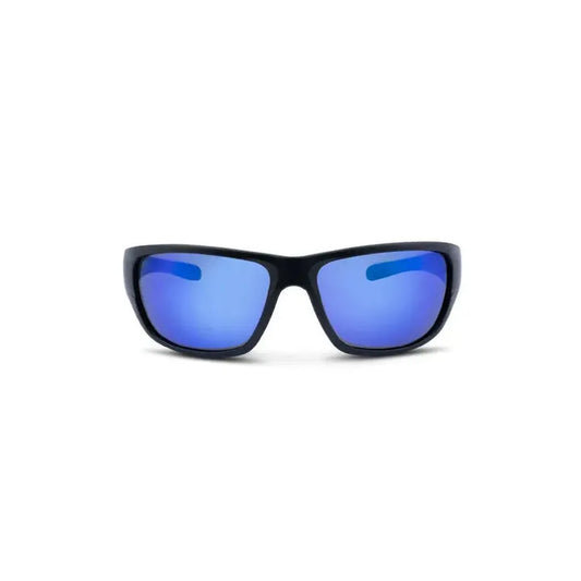 Optic Nerve Contra XL Matte Black w/ Black Rubber Polarized Smoke Lens Blue Mirror-Accessories - Eyewear - Sunglasses-Optic Nerve-Appalachian Outfitters
