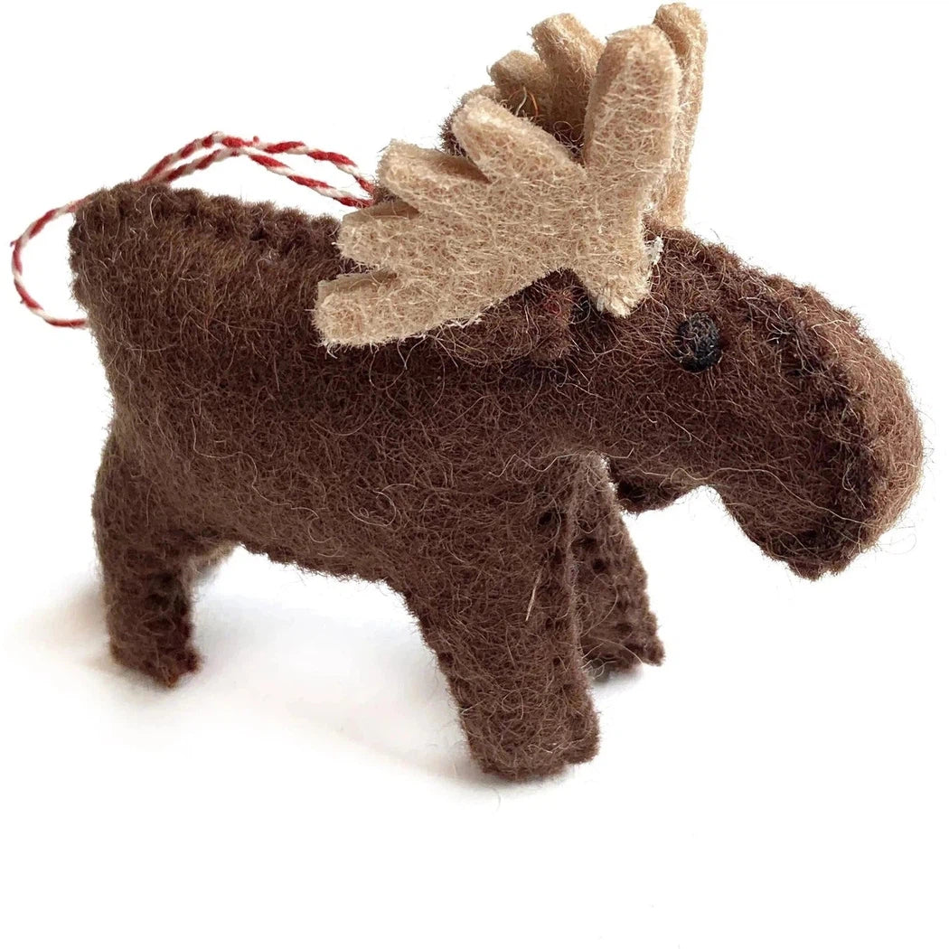 Ornaments 4 Orphans Moose Felt Wool Christmas Ornament-Accessories - Novelty-Ornaments 4 Orphans-Appalachian Outfitters