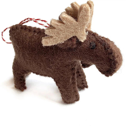 Ornaments 4 Orphans Moose Felt Wool Christmas Ornament-Accessories - Novelty-Ornaments 4 Orphans-Appalachian Outfitters