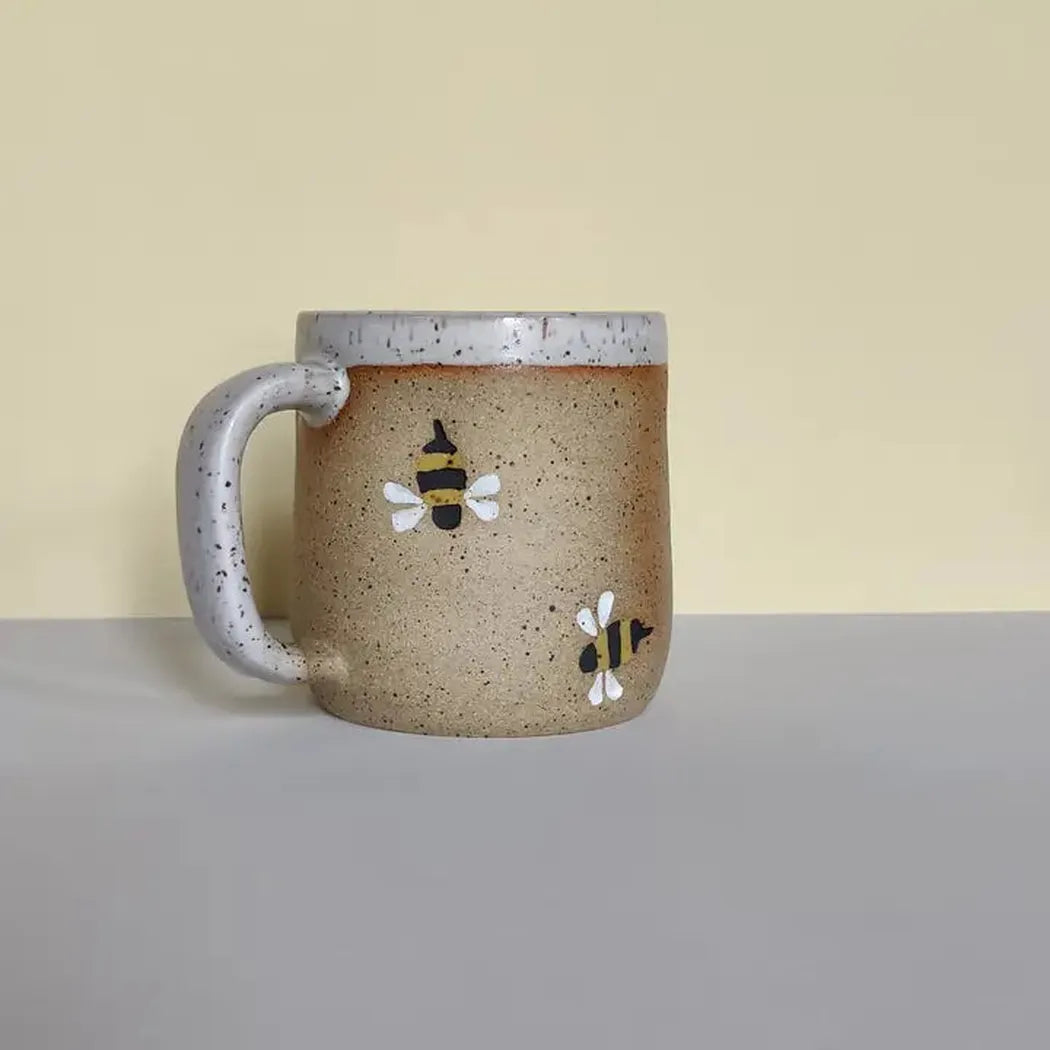 Osso Ceramics Bumble Bee Stamped Mug-Camping - Cooking - Dishware-Osso Ceramics-Appalachian Outfitters