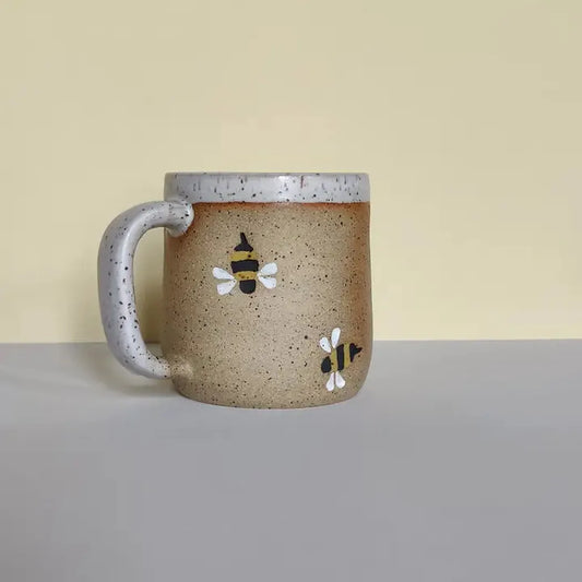 Osso Ceramics Bumble Bee Stamped Mug-Camping - Cooking - Dishware-Osso Ceramics-Appalachian Outfitters