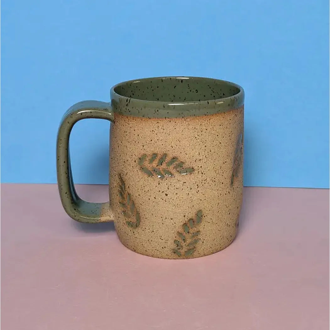 Osso Ceramics Fern Stamped Mug-Camping - Cooking - Dishware-Osso Ceramics-Appalachian Outfitters