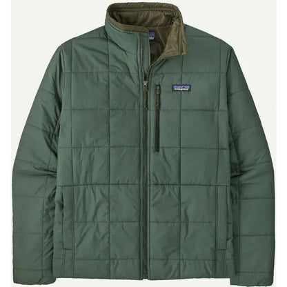 A front view of the Patagonia Men's Light Gust Jacket in Blue Sage showing the full zip and chest pocket against a white background.